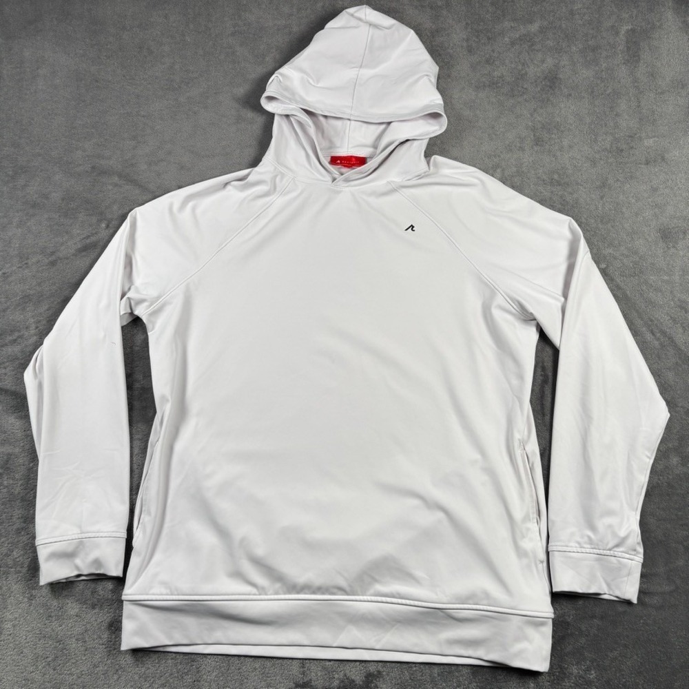 Redvanly Hoodie Mens Large White Performance Pullover Pockets Golf Stretch